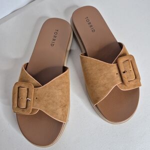 Torrid Buckle Slide Sandals - Size 8WW